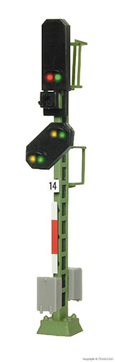 N Licht-Blocksignal mit Vorsignal
