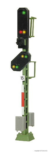 N Licht-Einfahrsignal mit Vorsignal