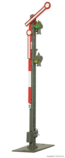 H0 Form-Hauptsignal Schmalmast, mit 2 ungekoppelten Flügeln