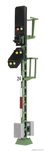 H0 Licht-Blocksignal mit Vorsignal und Multiplex- Technologie