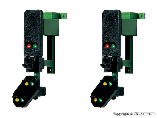 H0 Blocksignalköpfe mit Vorsignal und Multiplex- Technologie, 2 Stück