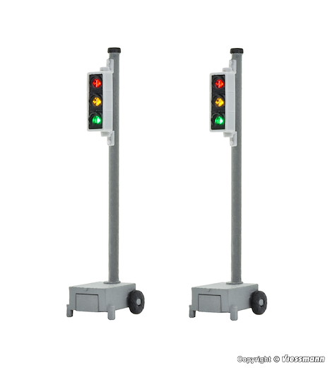 H0 Baustellen- /Verkehrsampel, 2 Stück