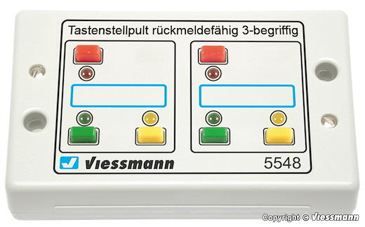 Tasten-Stellpult, rückmeldefähig, 3-begriffig