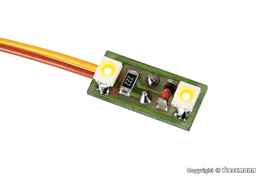 Hausbeleuchtung, 2 LEDs gelb, 3 Stück