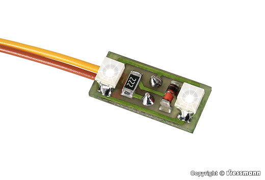 Hausbeleuchtung, 2 LEDs weiss, 3 Stück