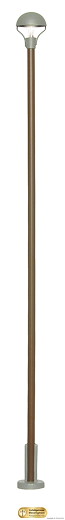 H0 Holzmastleuchte DDR-Reichsbahn, LED warmweiss