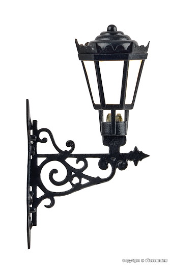 H0 Wandlaterne, LED warmweiss