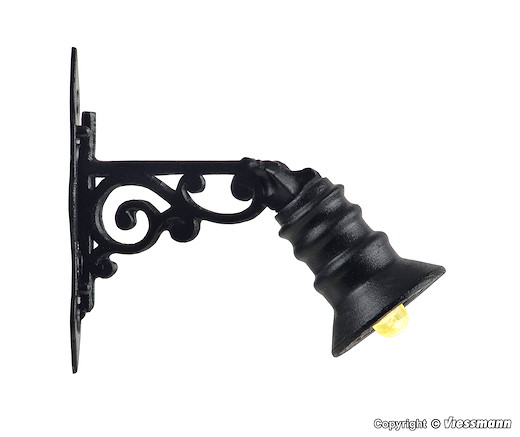 H0 Wandlaterne, LED warmweiss