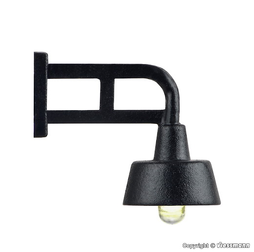 H0 Wandlaterne Güterschuppen, LED warmweiss