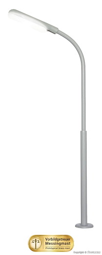 H0 Peitschenleuchte, LED weiss