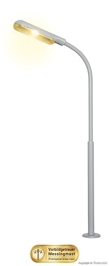 H0 Peitschenleuchte, LED gelb
