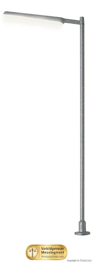 H0 Schlanke Strassenleuchte, LED weiss