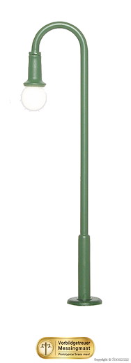 H0 Bogenleuchte grün, LED warmweiss