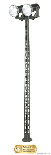 H0 Flutlichtstrahler doppelt, 2 LEDs weiss