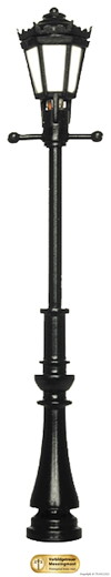 H0 Gaslaterne, LED warmweiss