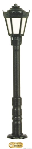 N Parklaterne schwarz, LED warmweiss