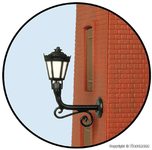 N Wandlaterne, LED warmweiss