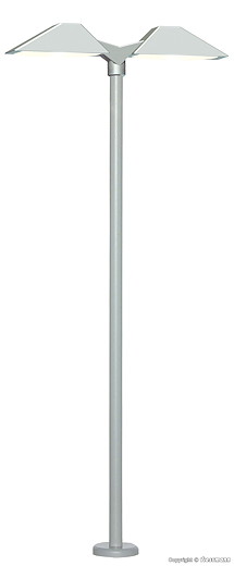 N Moderne Bahnsteigleuchte doppelt, 2 LEDs weiss