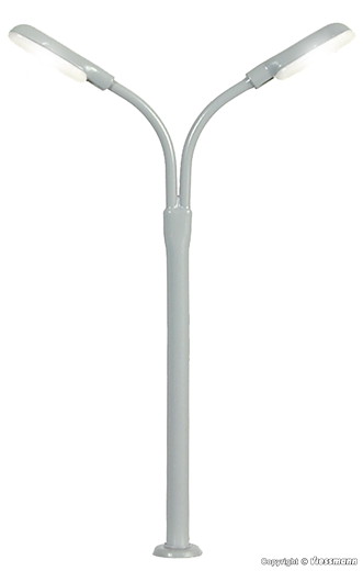 N Peitschenleuchte doppelt, 2 LEDs weiss