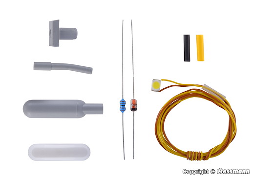 H0 Bausatz Industrieleuchte, LED weiss