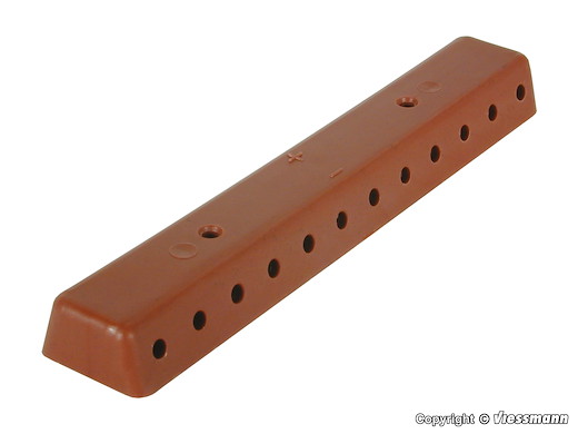 Verteilerleiste braun mit Schrauben, 2 Stück