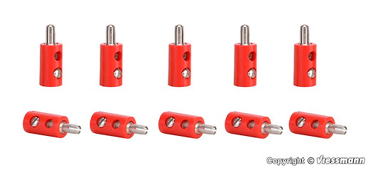 Querlochstecker rot, 10 Stück