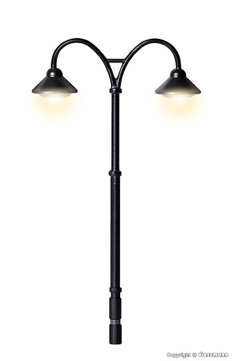 TT Bahnsteigleuchte Baden-Baden doppelt, 2 LEDs warmweiss