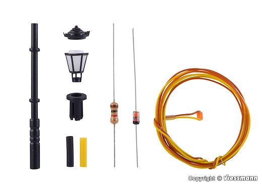 TT Bausatz Parklaterne, LED warmweiss