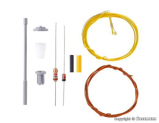 TT Bausatz Strassenleuchte, LED weiss