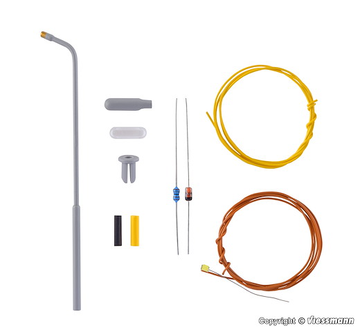 TT Bausatz Peitschenleuchte, LED weiss