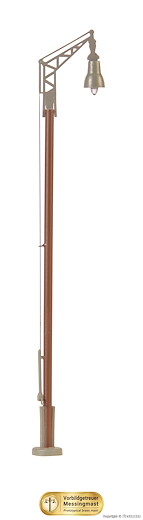TT Holzmastleuchte DDR-Reichsbahn, LED warmweiss