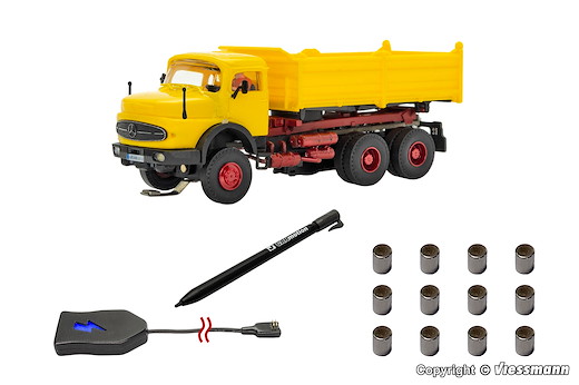 H0 CarMotion Startset, MB Rundhauber 3-achs Muldenkipper, gelb