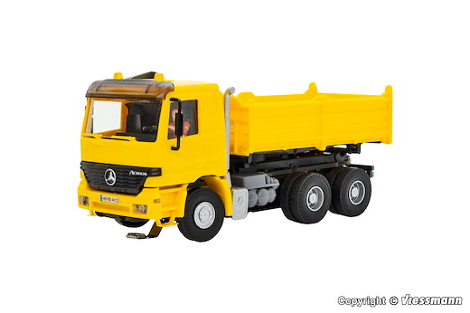 H0 MB ACTROS 3-achs Muldenkipper mit Rundumleuchten, gelb, Funktionsmodell