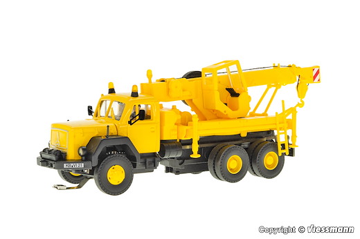 H0 MAGIRUS DEUTZ 3-achs Bergekran mit Rundumleuchten, Funktionsmodell