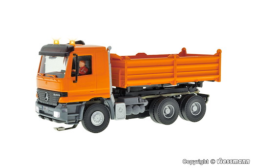 H0 MB ACTROS 3-achs Muldenkipper mit Rundum- leuchten, kommunalorange, Funktionsmodell