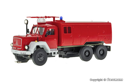 H0 Feuerwehr MAGIRUS JUPITER FlKfz 3800/400 3-achs mit Rundumleuchte, Funktionsmodell