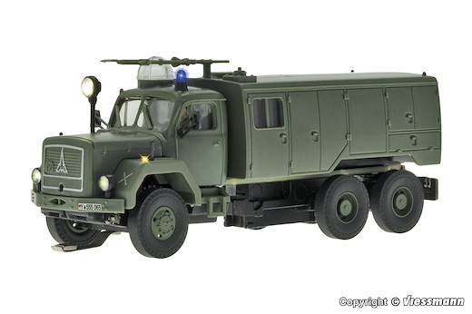 H0 Feuerwehr MAGIRUS DEUTZ 3-achs mit Rundumleuchte, Militär, Funktionsmodell