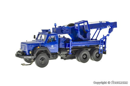 H0 THW MAGIRUS DEUTZ 3-achs Bergekran mit Rundumleuchte, Funktionsmodell