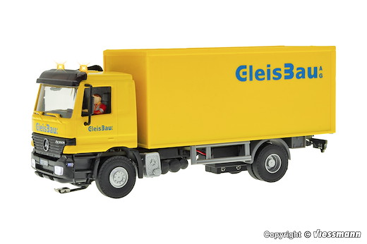 H0 MB ACTROS 2-achs Kofferaufbau, GleisBau, Funktionsmodell
