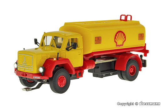 H0 MAGIRUS DEUTZ 2-achs Tankfahrzeug Shell, Funktionsmodell