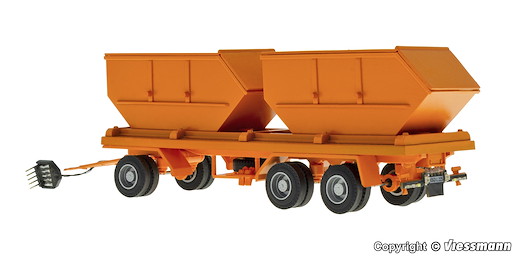 H0 3-achs Containeranhänger, kommunalorange, Funktionsmodell