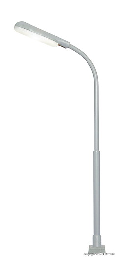 H0 Peitschenleuchte mit Kontaktstecksockel, LED weiss