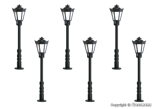 N Parklaterne, LED warmweiss, 5+1