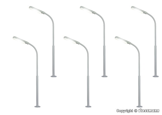 N Peitschenleuchte, LED weiss, 5+1