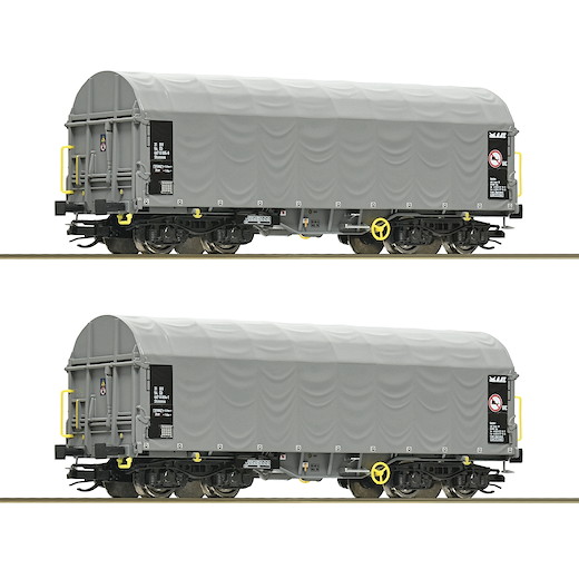 2-tlg. Set: Schiebeplanenwagen, CD Cargo