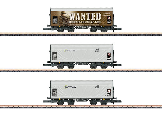 Wagenset Schiebeplanenwagen "Captrain"