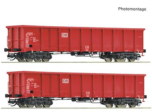 2-tlg. Set: Offene Güterwagen, DB AG