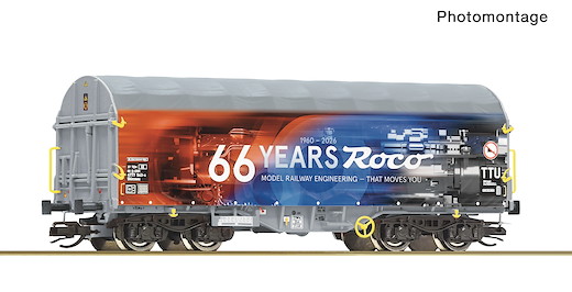 Schiebeplanenwagen „66 Jahre ROCO“, Privatbahn