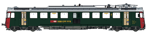 SBB RBe 4/4 Prptotyp 1405 rote Front  Ep IV-V