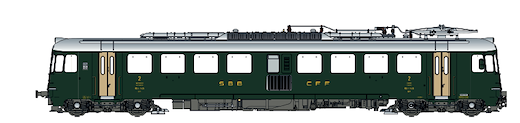 SBB RBe 4/4 1436 grün, alte Beschr   DCC  Ep IV